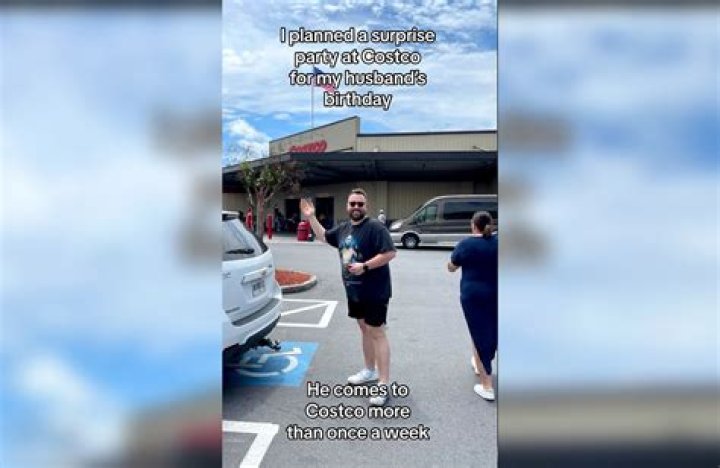Wife throws husband a surprise birthday party at Costco, his favorite store